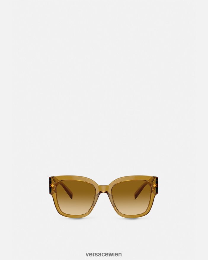 Beige Eckige Sonnenbrille von Macy\s Versace Frauen Zubehör 8N4XJD622
