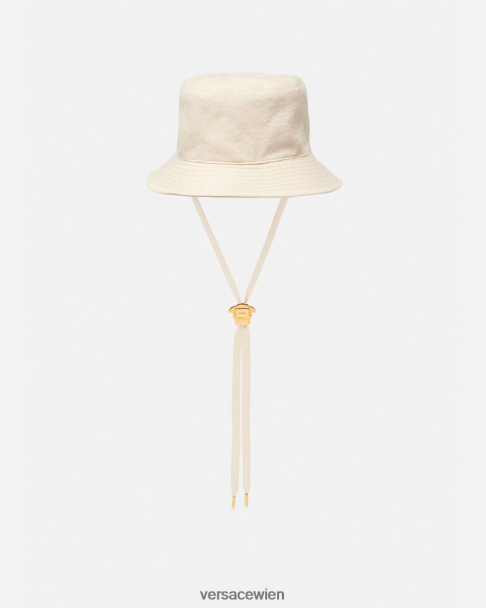 Beige Fischerhut mit Barocco-Silhouette Versace Frauen Zubehör 8N4XJD870