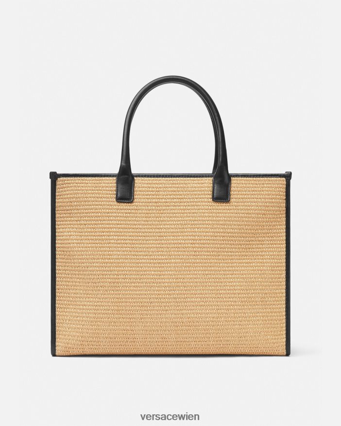 Beige Große La Medusa-Einkaufstasche mit Nieten Versace Frauen Taschen 8N4XJD301