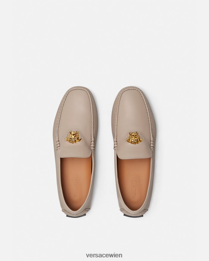 Beige La Medusa Fahrerschuhe Versace Männer Schuh 8N4XJD1601