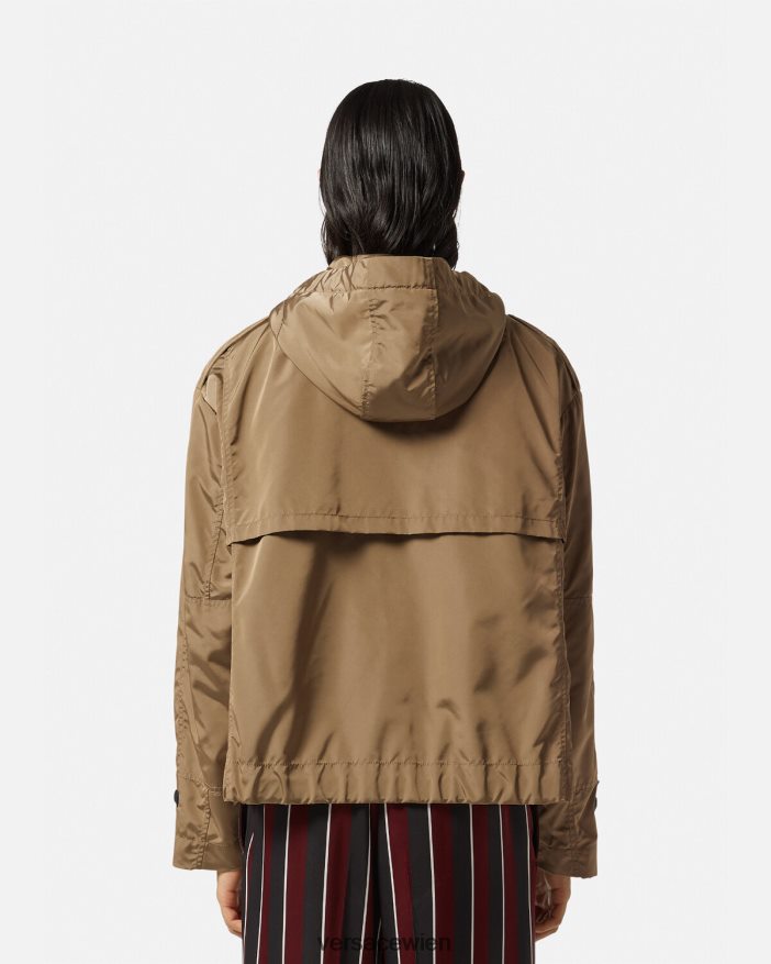 Beige Windjacke mit Logo Versace Männer Kleidung 8N4XJD1231