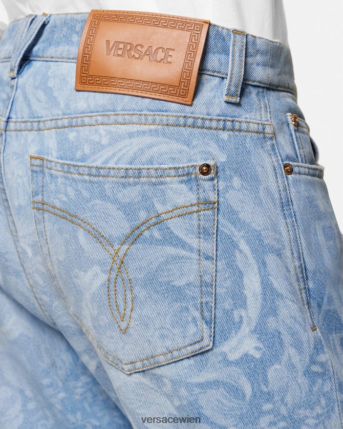 Blau Allover-Jeans Versace Männer Kleidung 8N4XJD1435