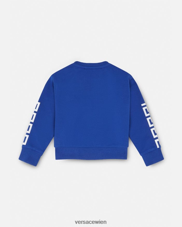 Blau Baby-Sweatshirt mit Logo Versace Kinder Kleidung 8N4XJD1888