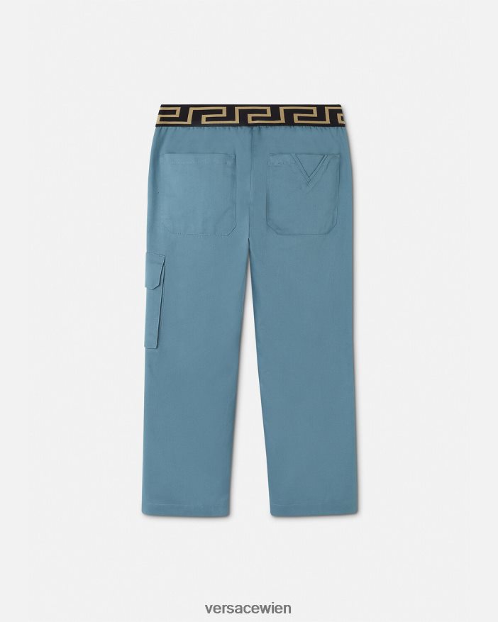 Blau Greca-Hose Versace Kinder Kleidung 8N4XJD2093