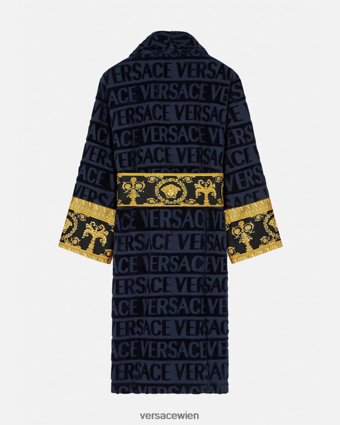 Blau Ich barocker Bademantel Versace Frauen Unterwäsche und Strandbekleidung 8N4XJD1091