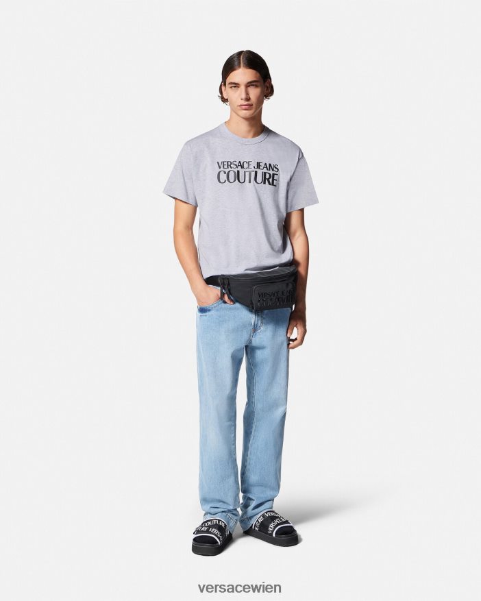 Blau Jeans mit Logo-Bund Versace Männer Kleidung 8N4XJD2420