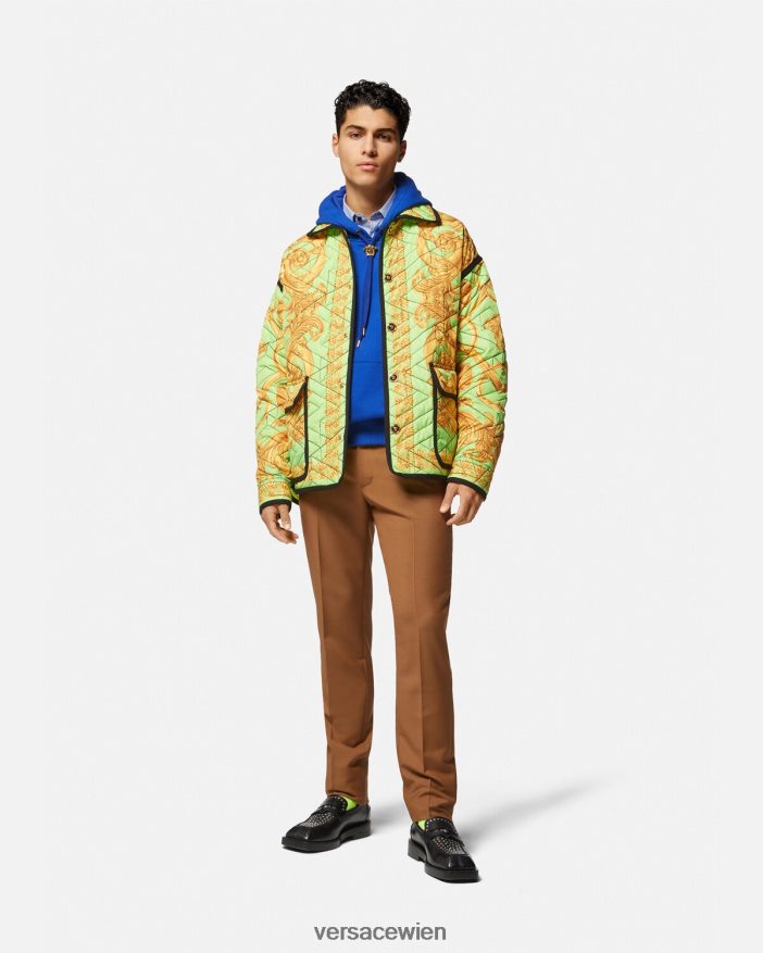 Blau Kapuzenpullover mit Medusa Versace Männer Kleidung 8N4XJD1419