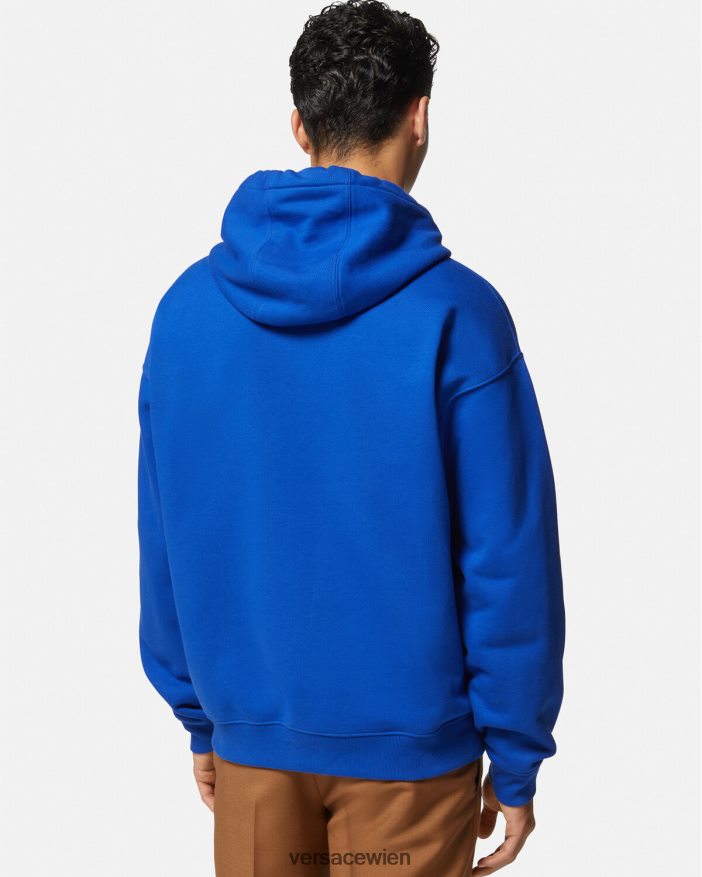 Blau Kapuzenpullover mit Medusa Versace Männer Kleidung 8N4XJD1419