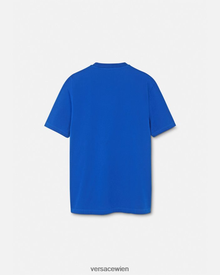 Blau La Maschera-T-Shirt Versace Männer Kleidung 8N4XJD1383
