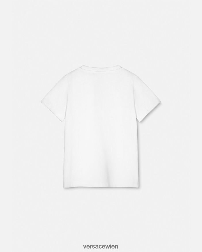 Blau Logo-T-Shirt Versace Kinder Kleidung 8N4XJD2094