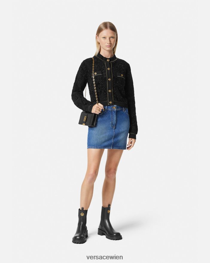 Blau Medusa \95 Jeans-Minirock Versace Frauen Kleidung 8N4XJD167