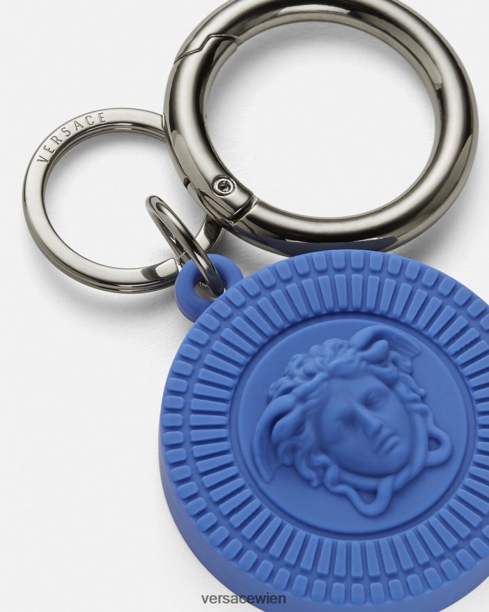 Blau Medusa Biggie Air Tag Schlüsselanhänger Versace Männer Zubehör 8N4XJD1654