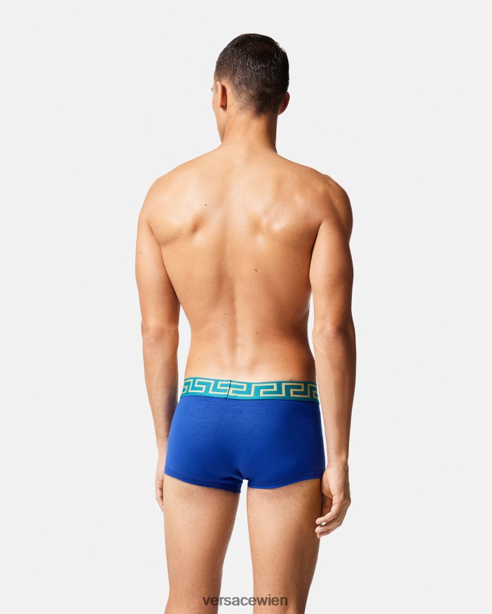 Blau Stämme mit Greca-Bordüre Versace Männer Unterwäsche und Strandbekleidung 8N4XJD1745