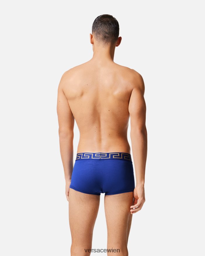 Blau Stämme mit Greca-Bordüre Versace Männer Unterwäsche und Strandbekleidung 8N4XJD1757