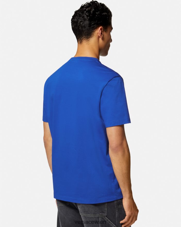 Blau T-Shirt mit Medusa-Grafik Versace Männer Kleidung 8N4XJD1411