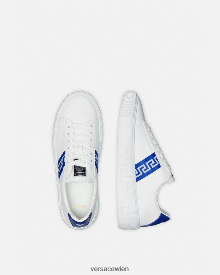 Blau Weiss Greca-Sneaker Versace Männer Schuh 8N4XJD1558