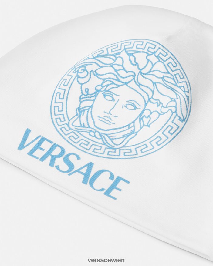 Blau Weiss Medusa-Babymütze Versace Kinder Zubehör 8N4XJD1816