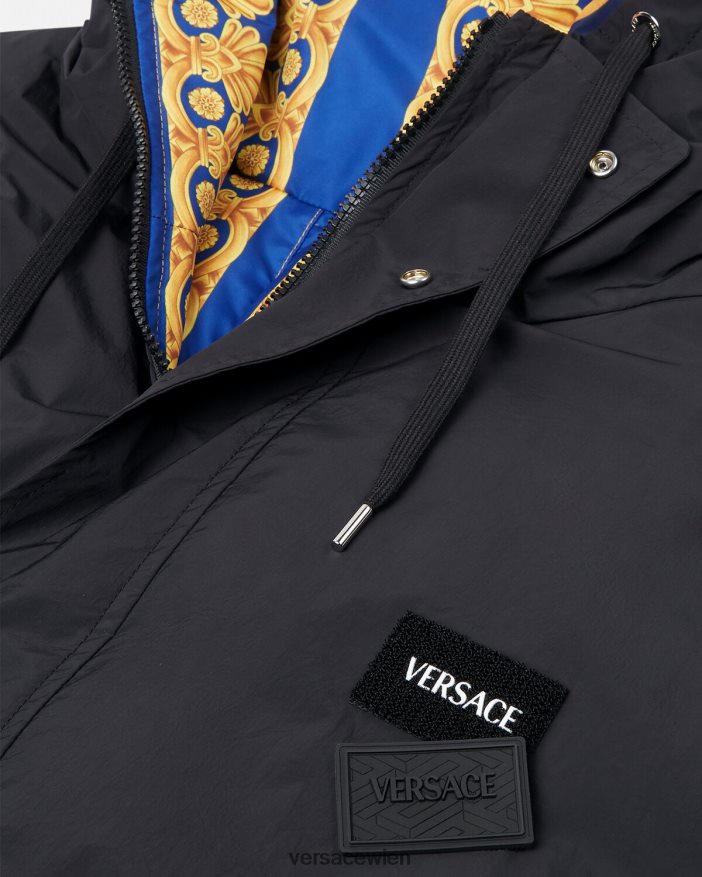 Blau und Gold Wendeparka „Barocco 660“ Versace Männer Kleidung 8N4XJD1239