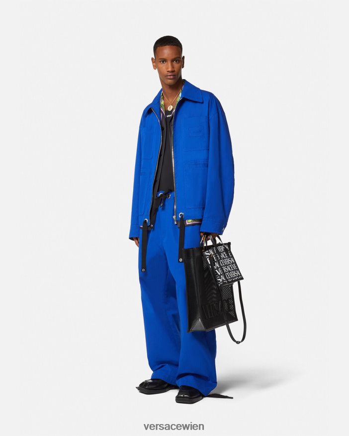 Bluette Blousonjacke mit Logo Versace Männer Kleidung 8N4XJD1234