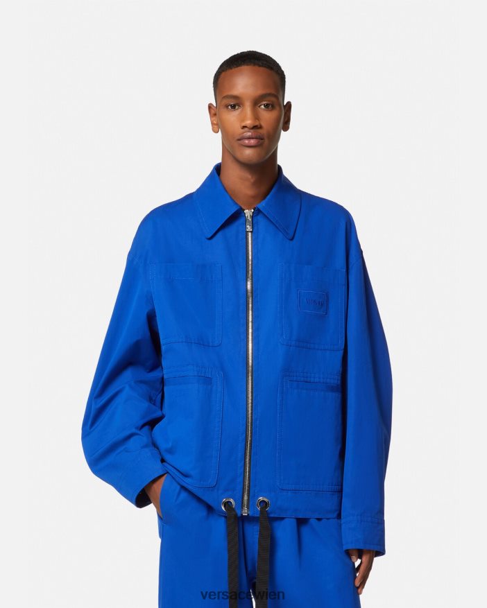 Bluette Blousonjacke mit Logo Versace Männer Kleidung 8N4XJD1234