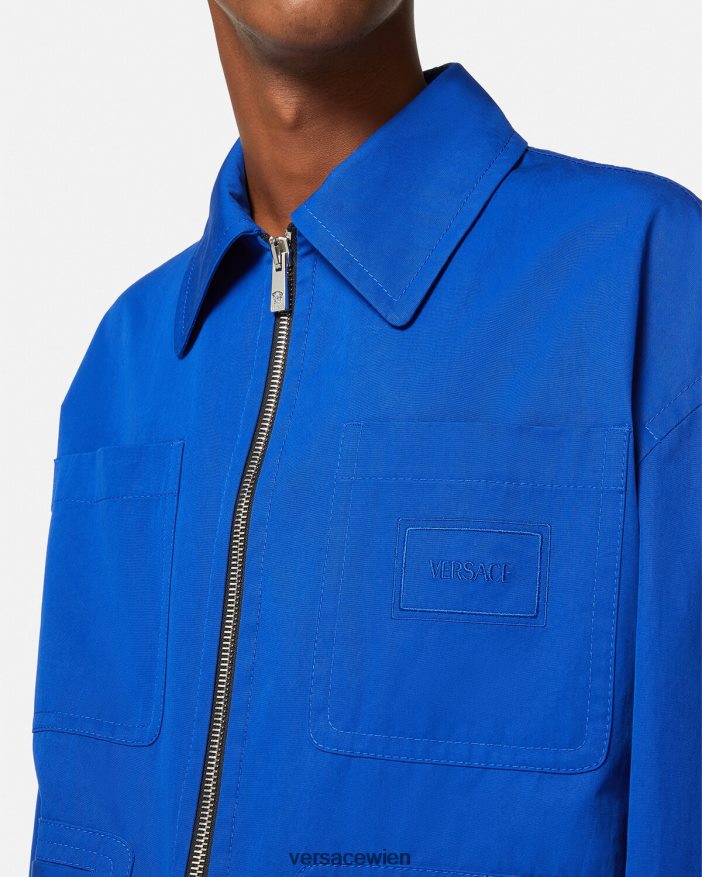 Bluette Blousonjacke mit Logo Versace Männer Kleidung 8N4XJD1234