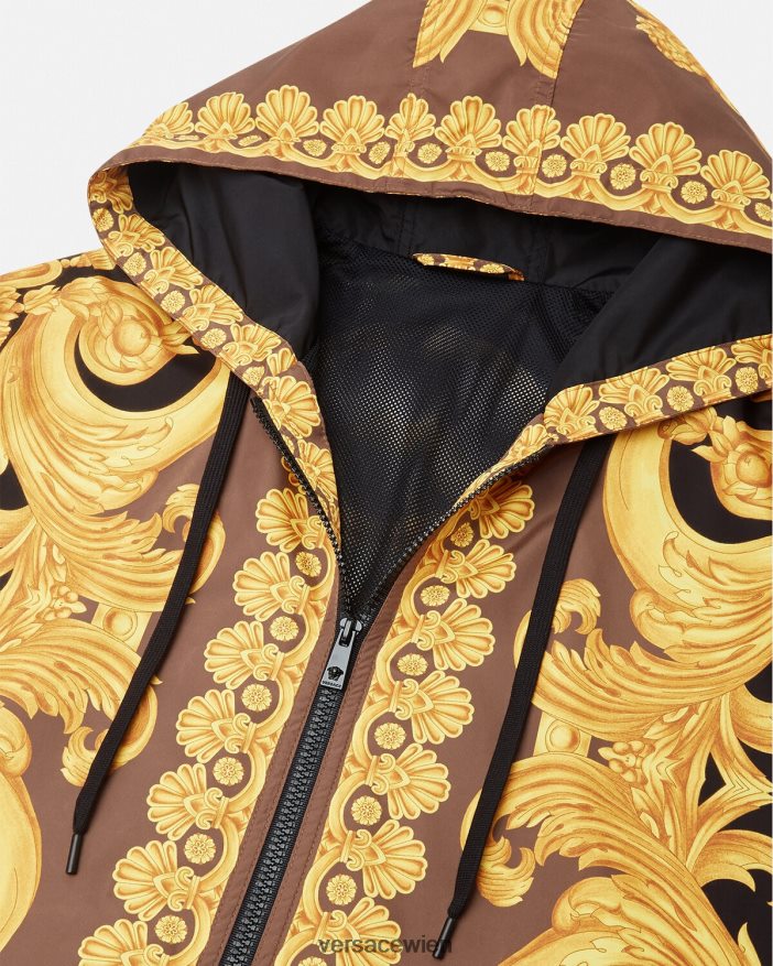 Braun  Gold Barocco 660 Windjacke Versace Männer Kleidung 8N4XJD1241
