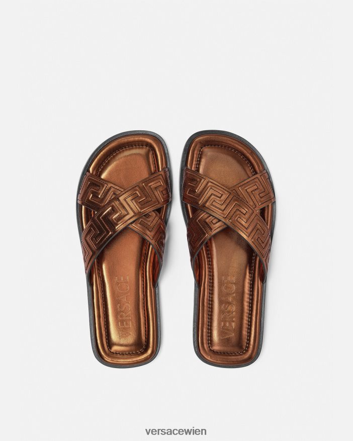 Bronze Greca-Sandalen Versace Männer Schuh 8N4XJD1595