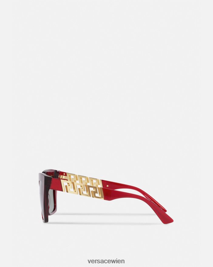Burgund La Greca-Sonnenbrille Versace Frauen Zubehör 8N4XJD698