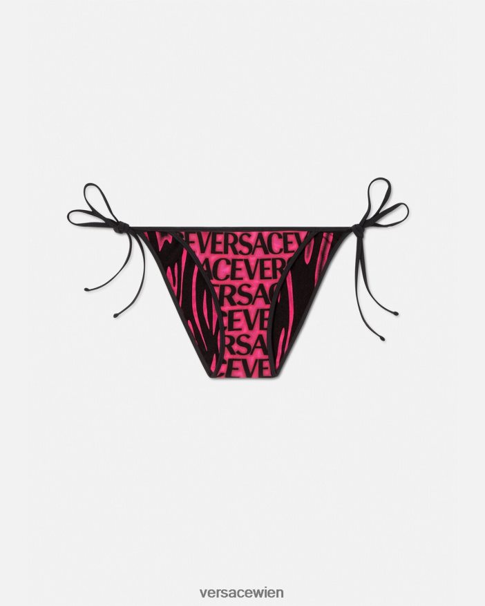 Fuchsia  Druck Wende-Allover-Bikinihose Versace Frauen Unterwäsche und Strandbekleidung 8N4XJD1168