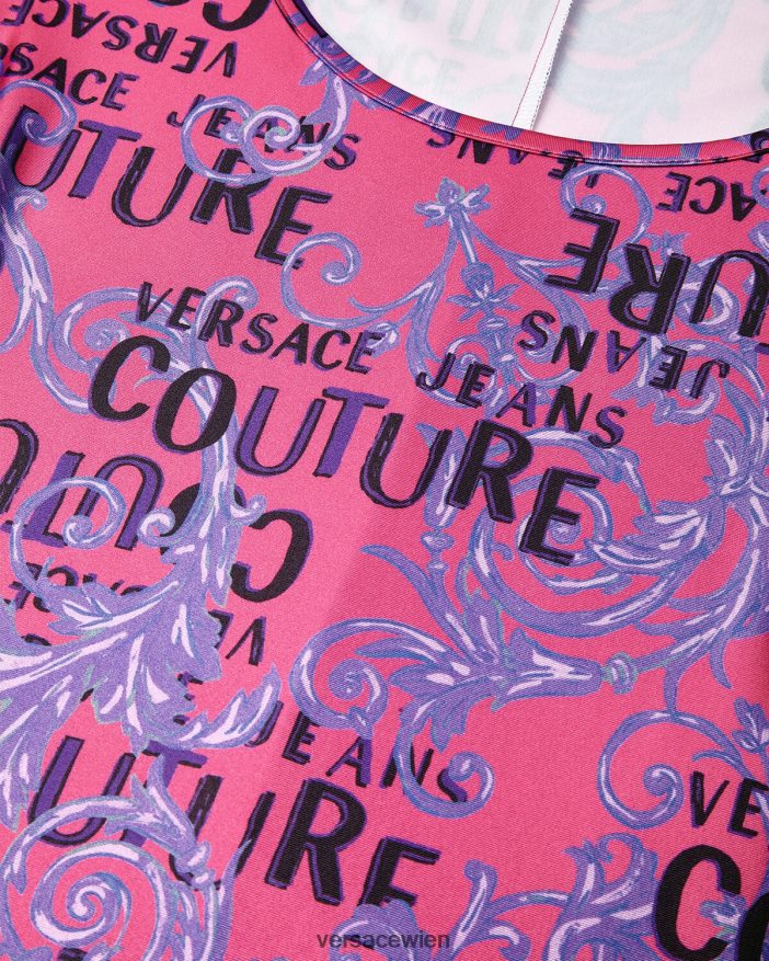 Fuchsie Couture-Body mit Logo Versace Frauen Kleidung 8N4XJD2212