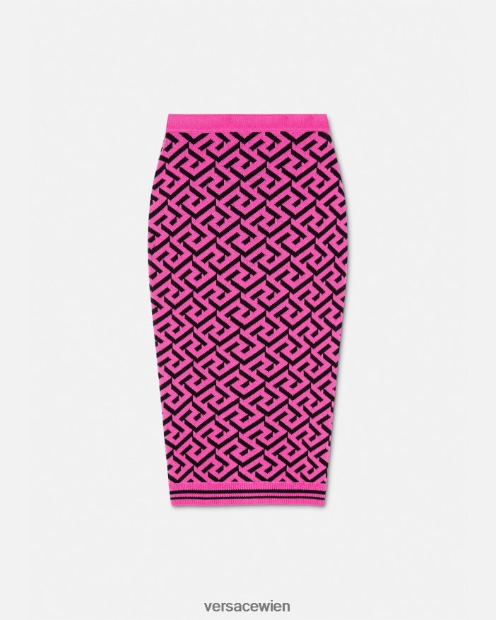 Fuchsie La Greca-Jacquard-Midirock Versace Frauen Kleidung 8N4XJD180
