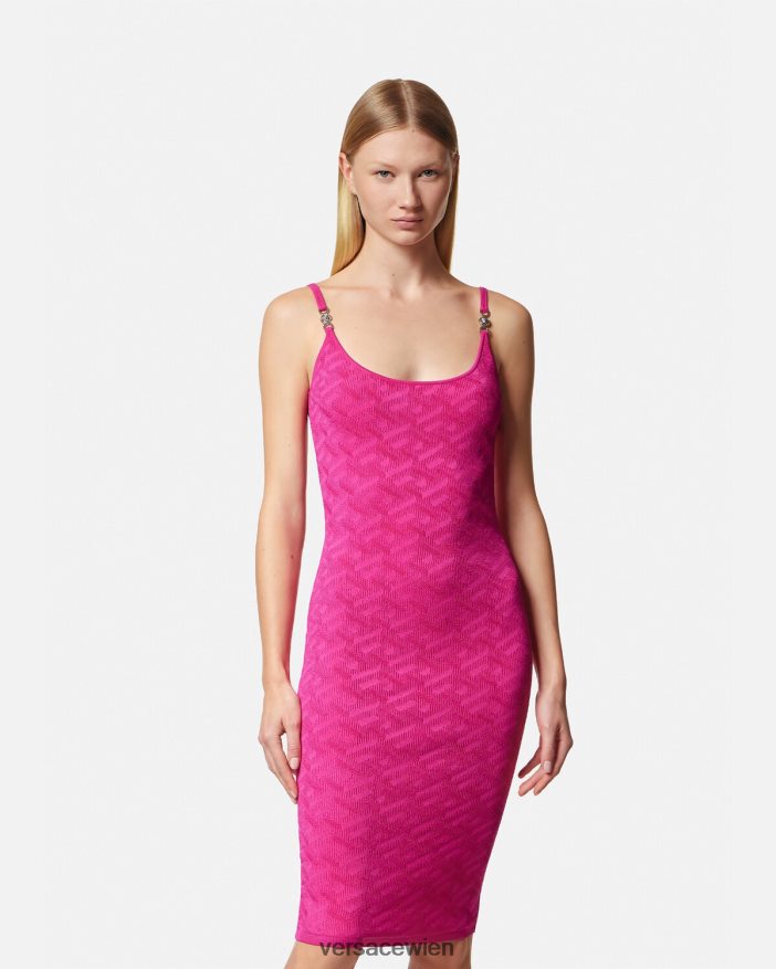 Fuchsie La Greca Medusa \95 Midikleid Versace Frauen Kleidung 8N4XJD30