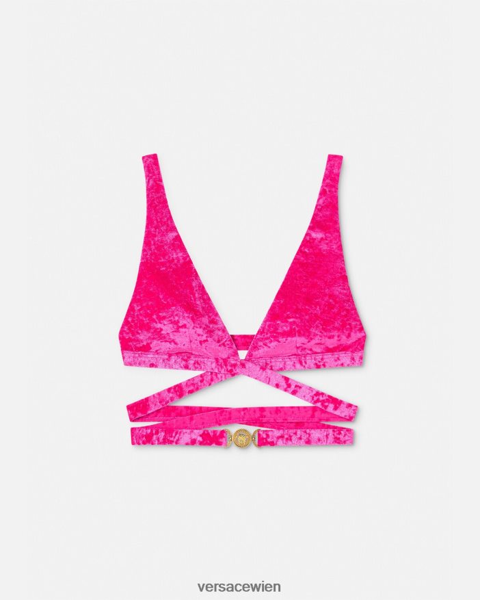 Fuchsie Medusa 95 Samt-Bikinioberteil Versace Frauen Unterwäsche und Strandbekleidung 8N4XJD1173