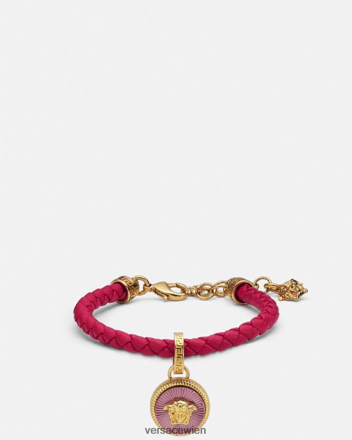 Fuchsie Medusa Biggie Lederarmband Versace Frauen Zubehör 8N4XJD729