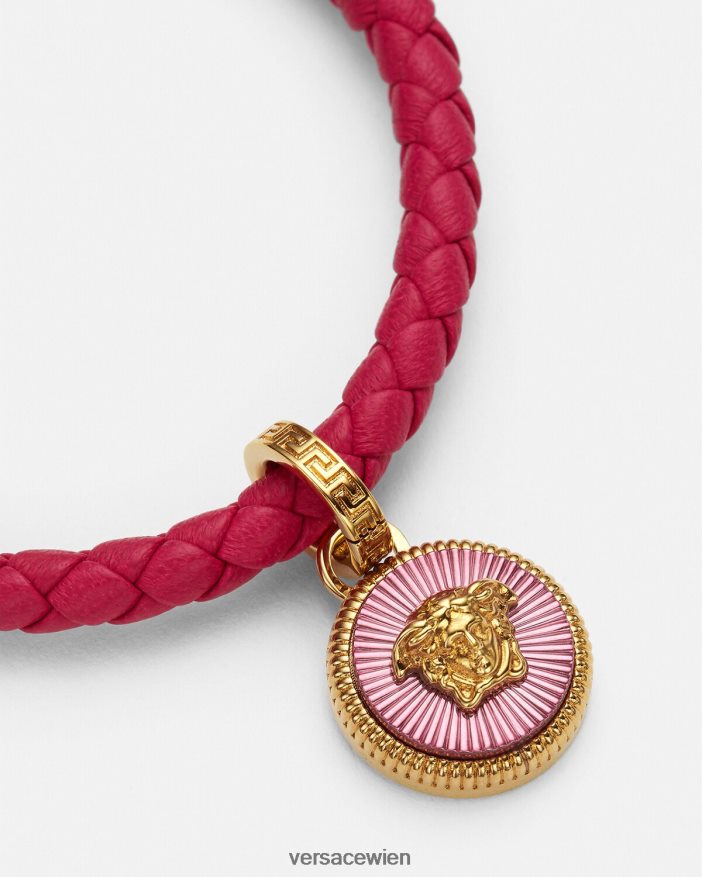 Fuchsie Medusa Biggie Lederarmband Versace Frauen Zubehör 8N4XJD729