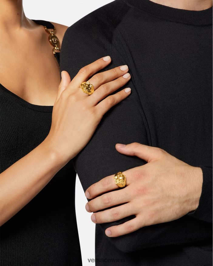 Gold Der Medusa-Ring Versace Frauen Zubehör 8N4XJD781