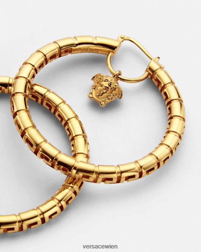 Gold Greca-Creolen Versace Frauen Zubehör 8N4XJD749