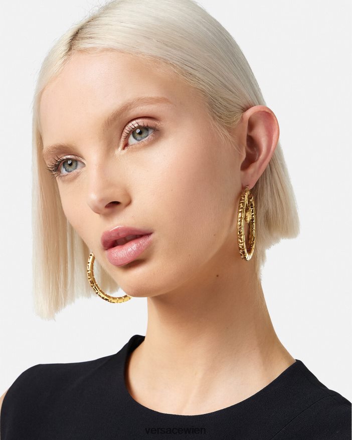 Gold Greca-Creolen Versace Frauen Zubehör 8N4XJD749