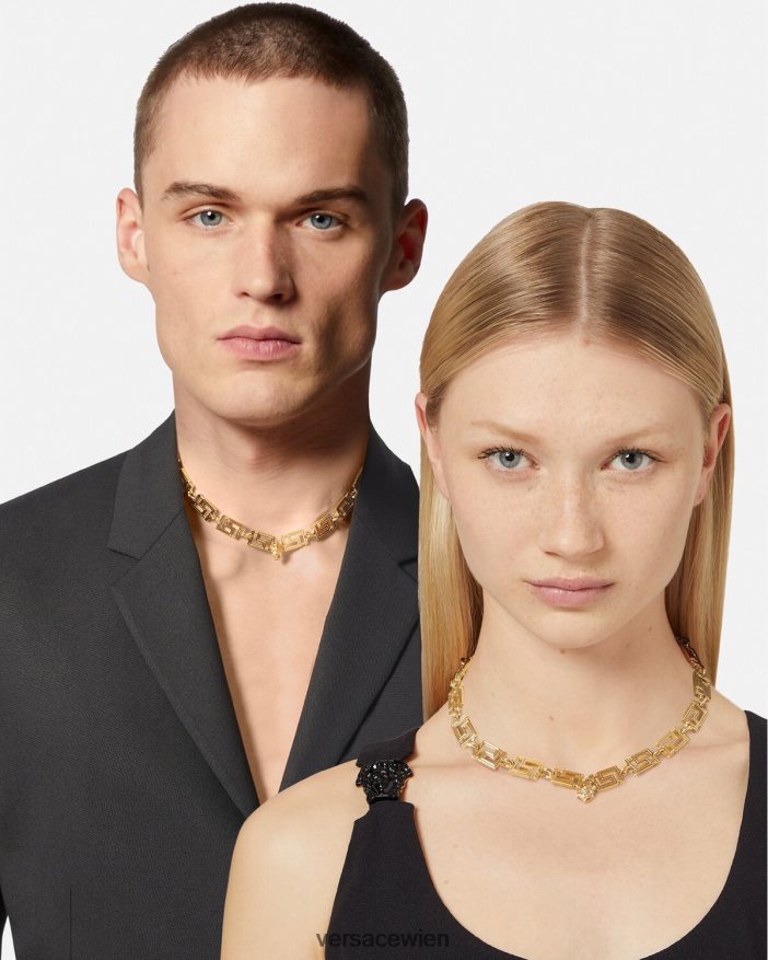 Gold Greca-Halskette Versace Frauen Zubehör 8N4XJD745