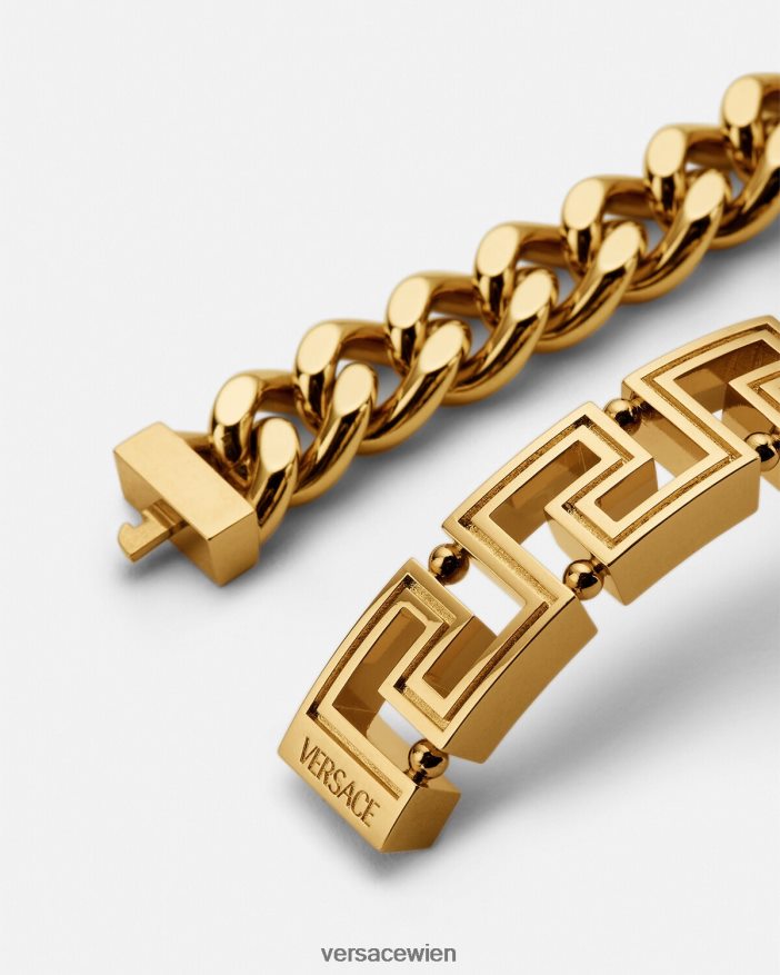 Gold Greca-Kettenarmband Versace Männer Zubehör 8N4XJD1685