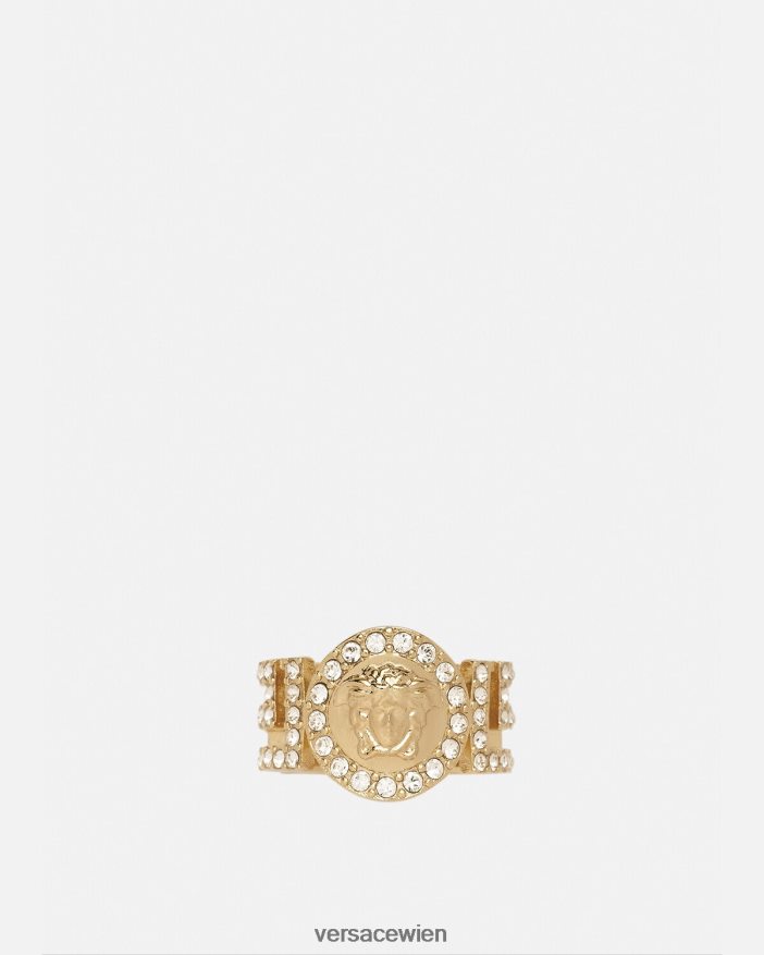 Gold Kristall-La-Medusa-Ring Versace Frauen Zubehör 8N4XJD789