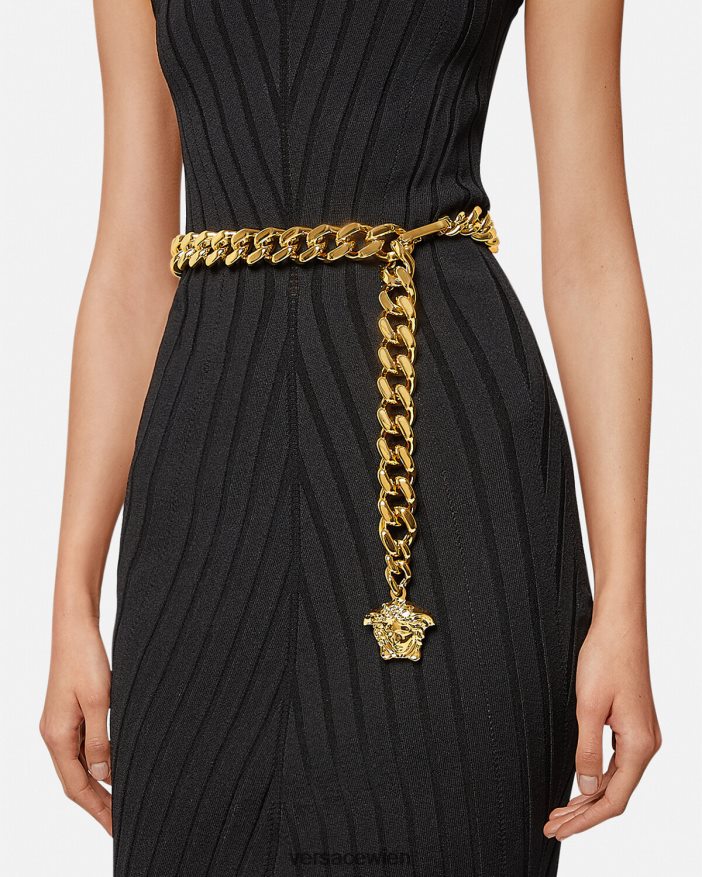 Gold La Medusa-Kettengürtel Versace Frauen Zubehör 8N4XJD544