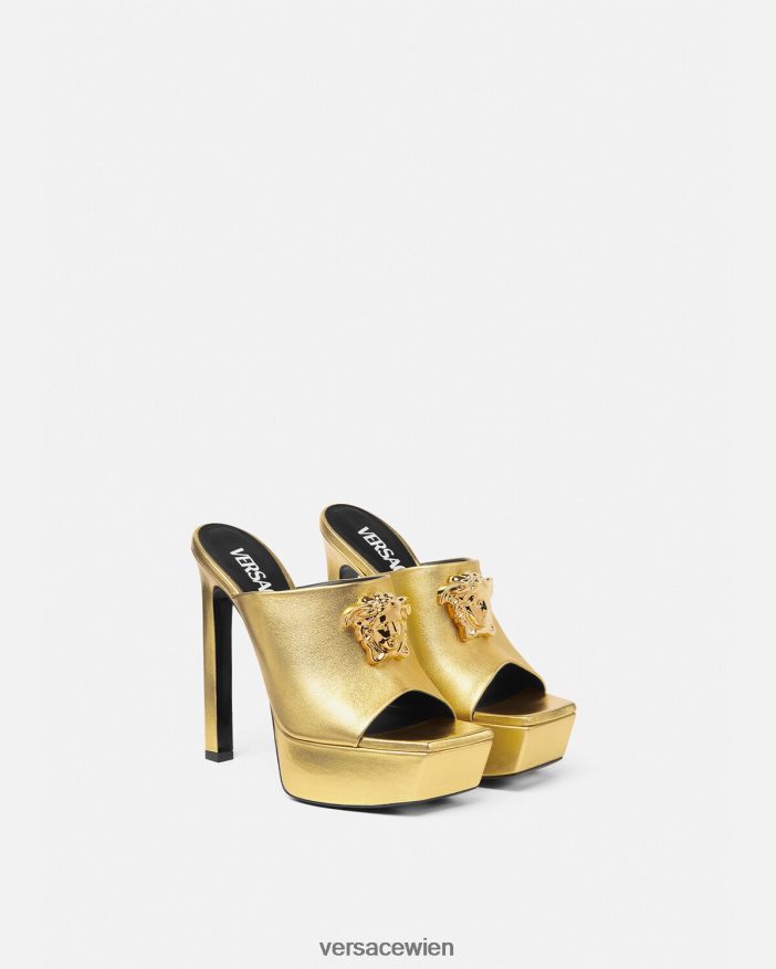 Gold La Medusa Plateau-Pantoletten Versace Frauen Schuh 8N4XJD466