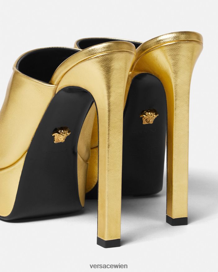Gold La Medusa Plateau-Pantoletten Versace Frauen Schuh 8N4XJD466