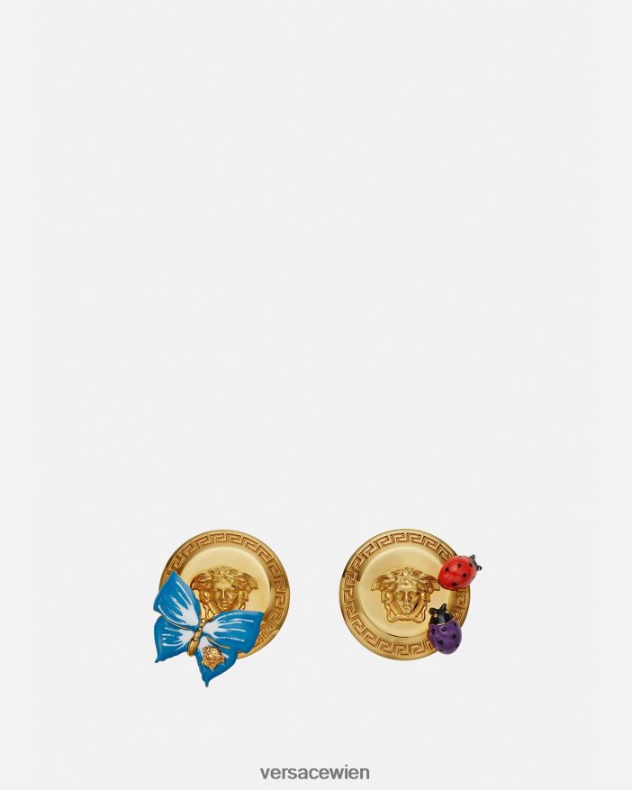 Gold Ohrstecker mit Schmetterlingsmedusa Versace Frauen Zubehör 8N4XJD717