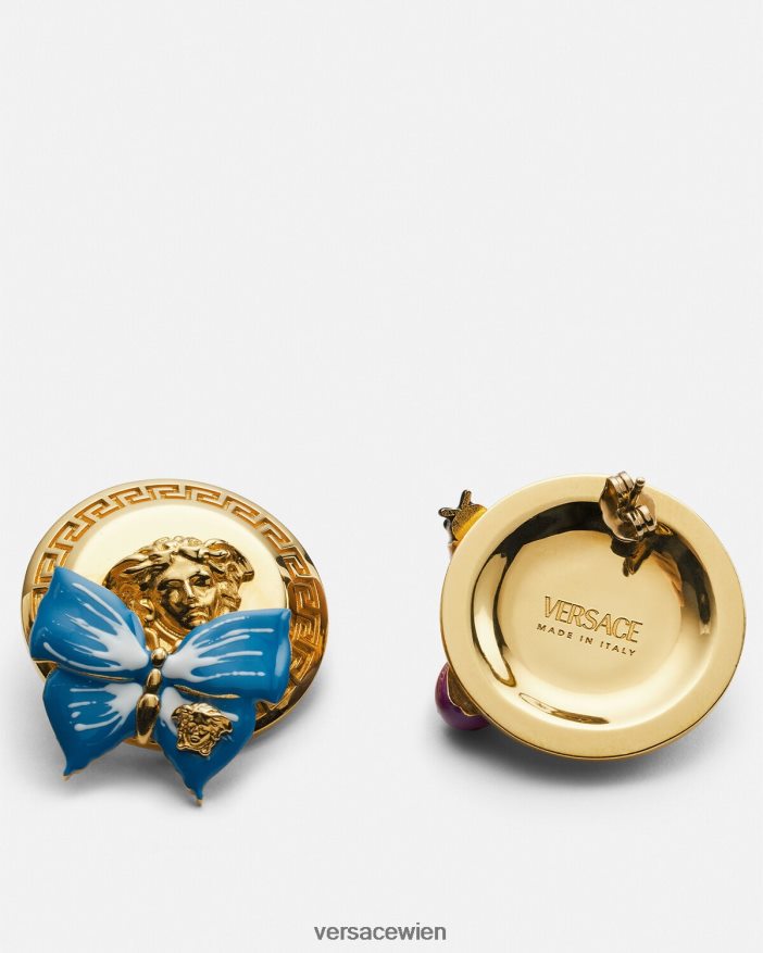 Gold Ohrstecker mit Schmetterlingsmedusa Versace Frauen Zubehör 8N4XJD717