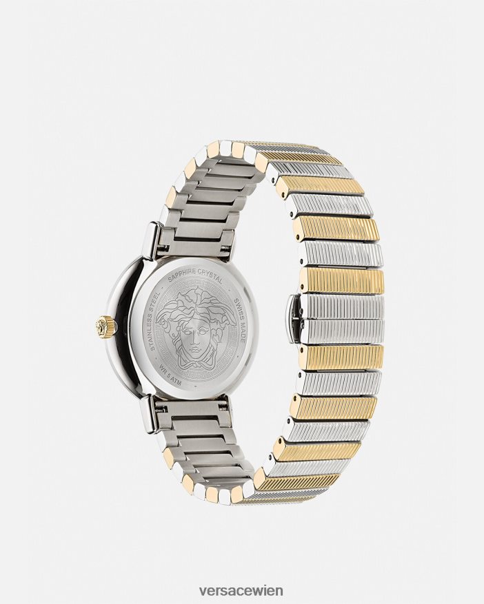 Gold-Silber Uhr im Greca-Chic Versace Frauen Zubehör 8N4XJD971