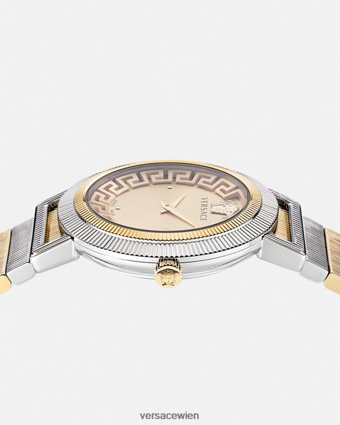 Gold-Silber Uhr im Greca-Chic Versace Frauen Zubehör 8N4XJD971