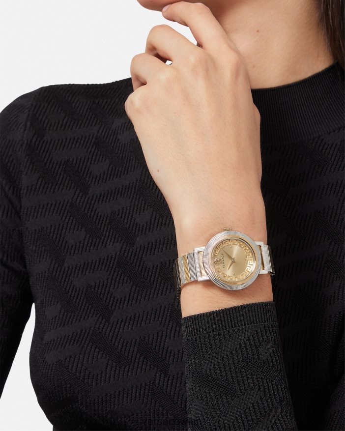 Gold-Silber Uhr im Greca-Chic Versace Frauen Zubehör 8N4XJD971