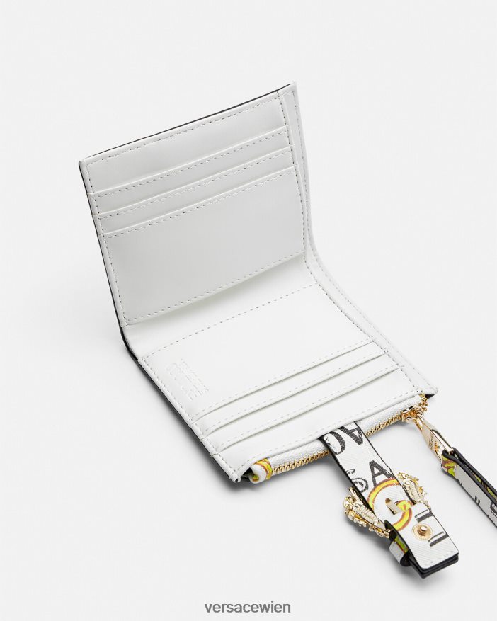 Gold und Weiß Geldbörse mit Logo Couture1 Versace Frauen Zubehör 8N4XJD2344